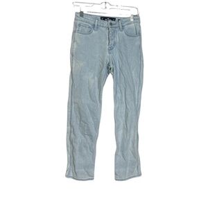 Hollister Mid-Rise Cropped Boyfriend Jeans Light Wash Size 0